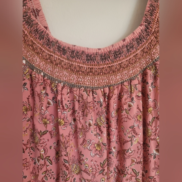 Davi & Dani 2XL Floral Pink Blouse 100% Rayon - Picture 4 of 8